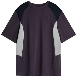 Tantuo outdoor moisture-absorbent quick-drying T-shirts for men and women in summer breathable color-blocked short-sleeved loose sports running training tops