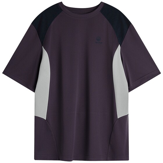 Tantuo outdoor moisture-absorbent quick-drying T-shirts for men and women in summer breathable color-blocked short-sleeved loose sports running training tops