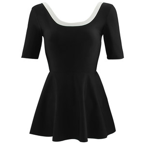 
2025 New Swimsuit Women's Hot Spring Conservative Slim Belly Covering Skirt Style Black One-piece Fashionable Seaside Swimwear