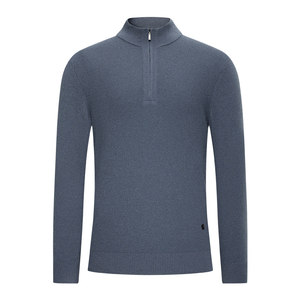 
Boni new product business sweater stand collar zipper pullover cashmere cardigan casual knit sweater men JS769012B