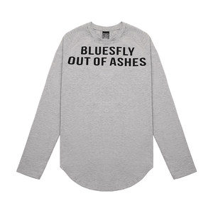 
BLUESFLY fitness long-sleeved cotton T-shirt men's autumn and winter American tights slim sports elastic training top trend