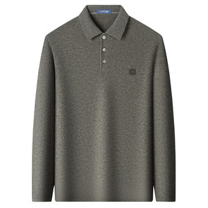 
[Cashmere Wool] Mengte Winter Cashmere Sweater Men's Lapel Wool Knitted Base Shirt Warm Sweater Thick J