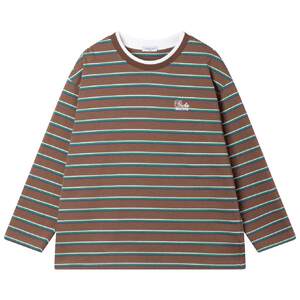 
MUCMUKN children's clothing spring new pure cotton fake two-piece striped long-sleeved T-shirt tops versatile bottoming shirt for boys and girls