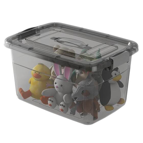 
Transparent storage box with lid, clothes storage box, household snack box, toys and debris cart reserve and sorting basket