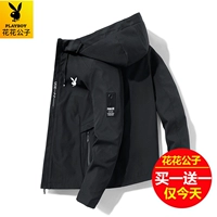 Playboy, мужская куртка, демисезонная трендовая толстовка с капюшоном, ветрозащитный плащ для отдыха, в корейском стиле