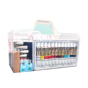 Painting Soul Chinese Painting Pigmented Skills Set 12 Colors 24 Color Chinese Painting Products Tools full set of ink painting entry professional senior gongbi paintings materials for elementary school children's brush art students
