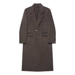 
[Storage] Double-sided woolen coat for men, mid-length, over-the-knee winter classic old money style retro men's coat