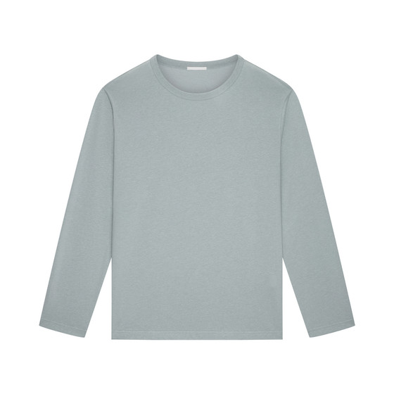 
nice rice 26 spring new product 230G round neck straight floral yarn men's long-sleeved T-shirt NIC02050