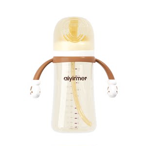 
Big baby direct drinking cup milk bottle PPSU straw water cup 1 - children over 2-3 years old drink milk and learn to drink anti-fall water cup