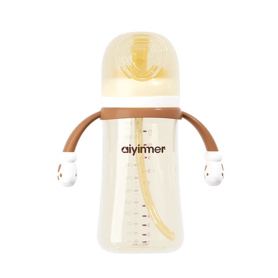
Big baby direct drinking cup milk bottle PPSU straw water cup 1 - children over 2-3 years old drink milk and learn to drink anti-fall water cup