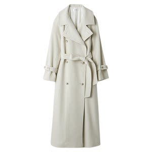 
SNIDEL2025 autumn and winter new fashion lapel belt wool coat long woolen coat SWFC255037