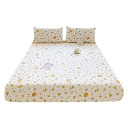 2023 New Cotton Fitted Sheet One Piece 100 Cotton Summer Non-slip Bed Cover Three-piece Mattress Protector