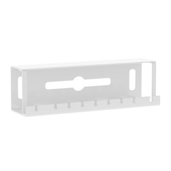 Under-desk cable management rack for fixed cable routing without drilling holes