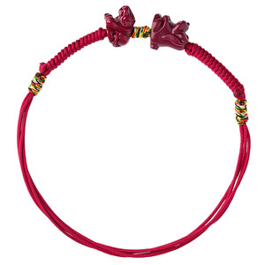 
Putuo Mountain 2026 Year of the Horse Cinnabar Bracelet Women's Year of the Year Red Rope Braided Rope Zodiac Bracelet Birthday Gift