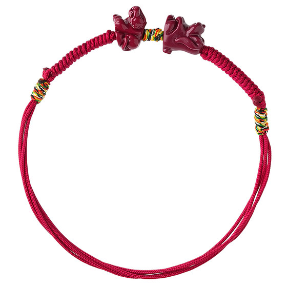 
Putuo Mountain 2026 Year of the Horse Cinnabar Bracelet Women's Year of the Year Red Rope Braided Rope Zodiac Bracelet Birthday Gift