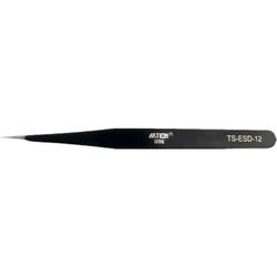 Ankexin anti-static tweezers black pointed stainless steel
