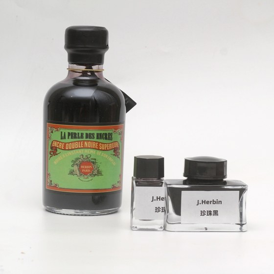 J.herbin D系列 15/50ml 分装 钢笔墨水 珍珠黑 勿忘草蓝 角豆红