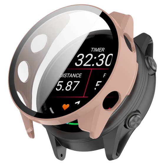 
Suitable for Garmin Forerunner970 watch protective case cover 570 tempered film screen all-inclusive silicone watch strap