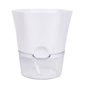 Lazy automatic water absorption flower pot, clear warehouse plastic resin simple imitation ceramic green dill, succulent indoor hydroponic flower pot