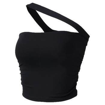 
Women's sports vest with oblique straps, tube top, worn inside and outside