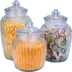 Free shipping, lead-free thickened vertical stripe sealed jar, beauty mask powder bottle, grain storage jar, pickle jar, glass