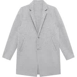 Gxg Outlet New Winter Product Mall Same Style Gray And White Series Gray And White Plaid Coat
