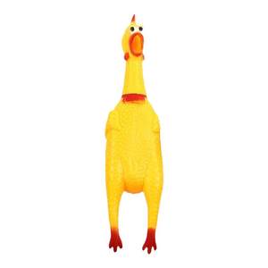 Screaming chicken screaming chicken toy chicken unzipped and vocalized strangely chicken desperately yelled fighting chicken dogs can't stand biting toys
