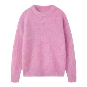 
Zhang Yuxi's same CLOUDSEASON pink sweater loose top thick wool knit top mohair top