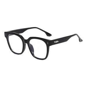 GM black -frame glasses frame men can be equipped with close -up lens with super light box large -frame big face black eyes thick mirror shelf female