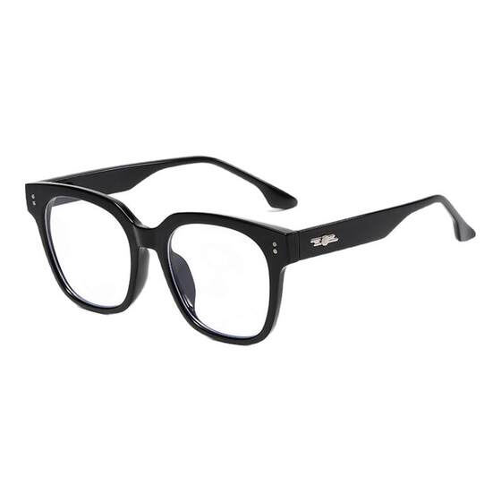 GM black -frame glasses frame men can be equipped with close -up lens with super light box large -frame big face black eyes thick mirror shelf female