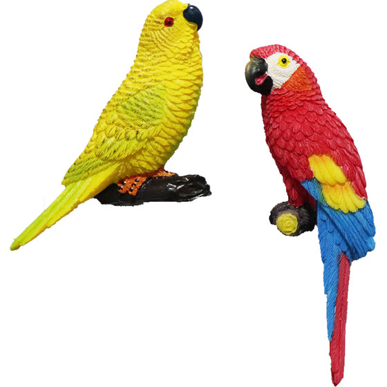 
Modern simple creative 3D three-dimensional macaw resin refrigerator magnet cute cartoon magnet animal magnet