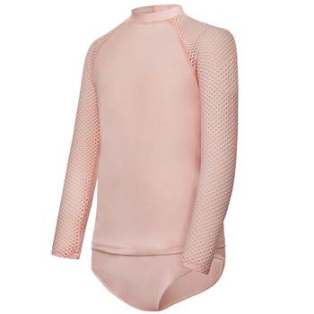 
BE van der Ang girls' split swimsuit vacation hollow sleeves high neck sun protection lycra anti-chlorine professional swimsuit