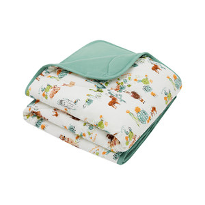 cutelife [light feather] baby air-conditioning quilt universal feather quilt bamboo cotton cover quilt parent-child comfort
