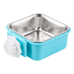 Rabbit Food Box Material Box Rabbit Anti-picking Trough Feeder Feed Fixed Anti-turning Food Basin Two-in-one Grass Rack Bowl