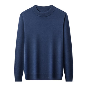
Lilang Men's Spring and Autumn New Sweater Men's Half Turtle Collar Fashion Casual Pure Wool Thickened Wool Sweater Top