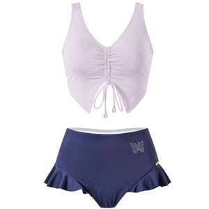 
[Same style of Wang Ke] sisia new swimsuit feminine slim and split swimsuit hot spring seaside vacation bikini