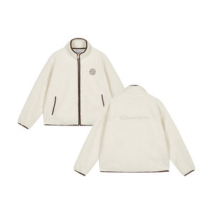 
Champion champion jacket women's 25 winter new style zipper stand collar plus velvet imitation sherpa casual short top