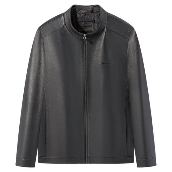 
[Sheep Leather] Qipai Men's Genuine Leather Jacket 2026 New Stand Collar Business Leather Jacket Men's Windproof Jacket