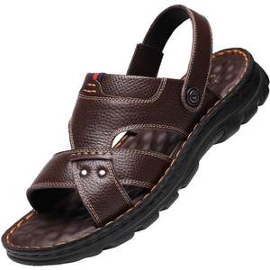 Sandals Men's 2026 New Genuine Leather Thick-soled Beach Summer Outerwear Dad Non-Slip Wear-Resistant Dual-Purpose Sandals