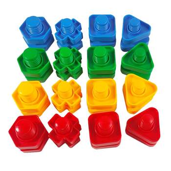 Puzzle nut shape matching combination disassembly and assembly building blocks