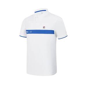 Fila official men's knitted short -sleeved POLO shirt 2024 summer new tennis base top
