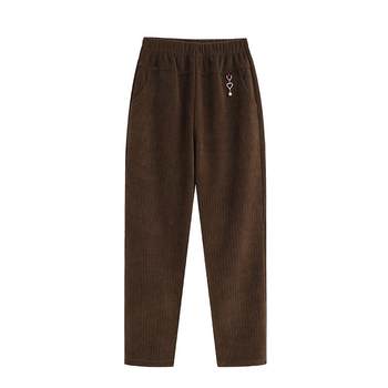 
Corduroy mom's fleece cotton pants