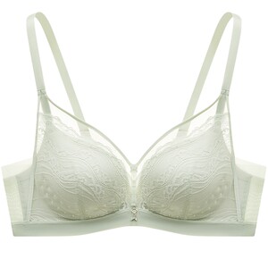 
Zhu Zhu's same Manifen Dragonfly bra women's sexy lace underwear without rims breathable bra push-up set