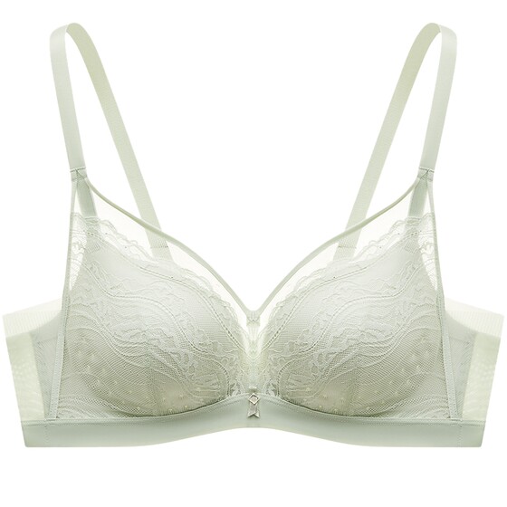 
Zhu Zhu's same Manifen Dragonfly bra women's sexy lace underwear without rims breathable bra push-up set