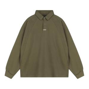 
Lu Xiaohu texture long-sleeved Polo shirt boys popular sweatshirt simple t-shirt spring new basic versatile top