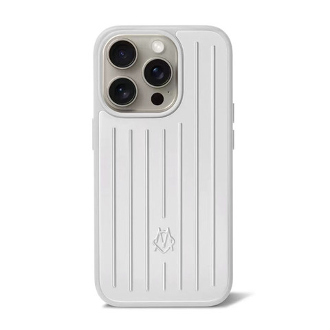Rimowa Silver Ribbed Metal Phone Case - iPhone 16 Pro Max, 17 Pro