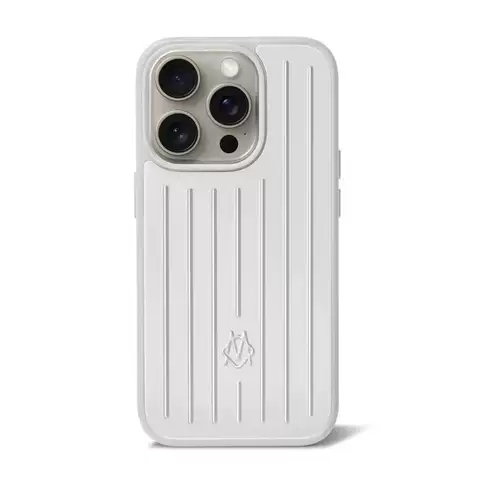 Rimowa  Silver Ribbed Metal Phone Case – iPhone 16 Pro Max, 17 Pro – Professional, Trendy & Fashionable