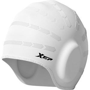 
Xtep silicone swimming cap for women with long hair, large head circumference, high appearance, ear protection, waterproof, non-stretching, adult men's style