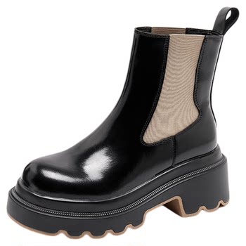 
Lee Cooper Chelsea boots for women 2025 new autumn increased leather non-slip red sole shoes chimney boots for women