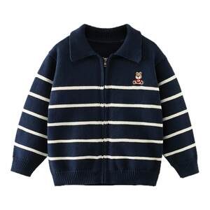 
[Yunduo Cotton Sweater] Qiqi Bear Baby Sweater Boys' Spring Thickened Cardigan Children's Spring Outdoor Top